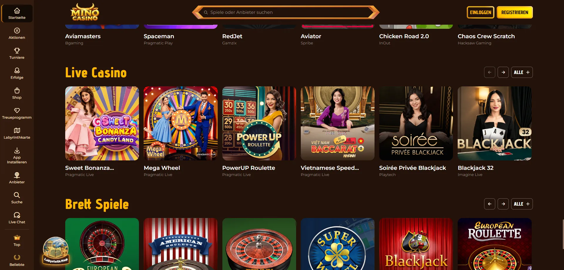 Mino Casino Live Casino – echte Dealer in Echtzeit erleben